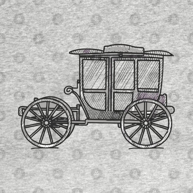 Line art of a Horse-drawn carriage by design/you/love